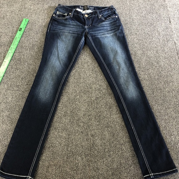 Ariya Denim - RK07452 Ariya SKINNY WOMENS JEANS sz3/4 DARK BLUE; SOLID JEANS